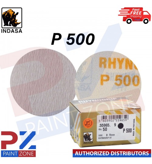 Indasa Rhynogrip HT Line 75mm 3" Sanding Discs P500 Box of 50 Grip System
